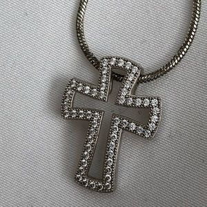Diamond Cross Necklace Charm